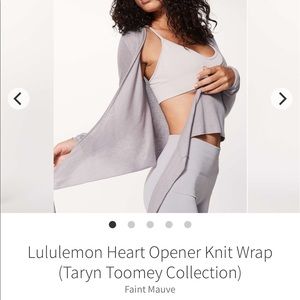 Lululemon Heart Opener Knit Wrap, size 6